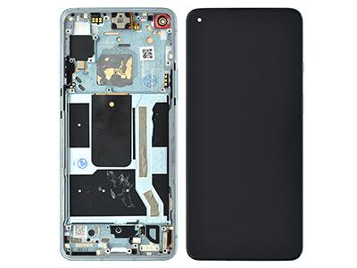 For OnePlus 8T Lcd  Touch screen  Frame Lunar Silver