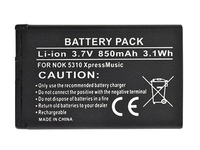 For Nokia 5310 XpressMusic Batteria Litio 850 mAh slim